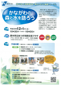 第42回水源環境保全・再生かながわ県民フォーラム「かながわの森と水を語ろう」のご案内