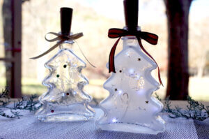 藤野芸術の家クリスマススペシャルメニュー「サンドブラストで作るガラスのツリーボトル」