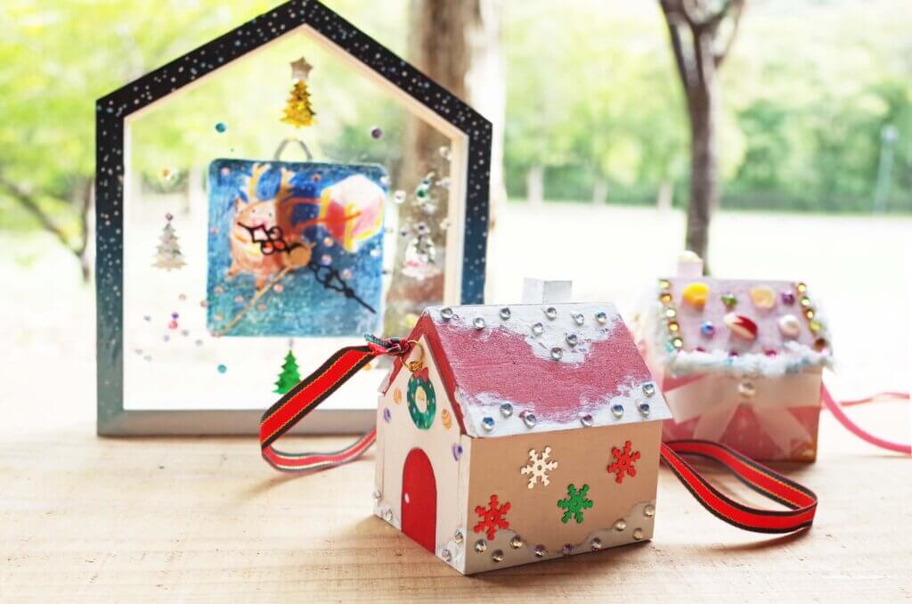 藤野芸術の家クリスマススペシャルメニュー「おうち時計／トキメキおうち箱」作り